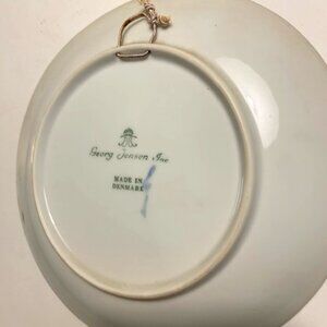 Vintage Royal Copenhagen (2) and Georg Jensen (3) porcelain collection plates